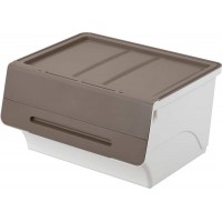 Japan SQU Flip Lid Storage Container Extra Wide - Brown (pick up only)